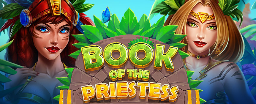 Book of the Priestess is a 3 Row, 5 Reel, 10 Payline pokie with Free Spins, Expanding Symbols, and Prizes over 6,000x your stake!