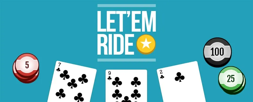 Explore Let 'Em Ride’s poker-style gameplay with 5-card hands, community reveals, flexible bets, and payout tiers.